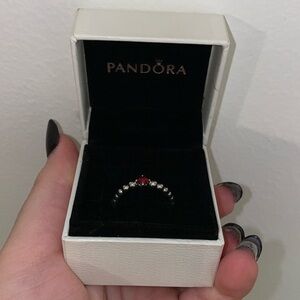 Pandora beaded birthstone ring